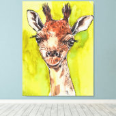 Giraffe Leinwanddruck (Insitu (Holzboden))
