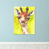 Giraffe Leinwanddruck (Insitu (Holzboden))