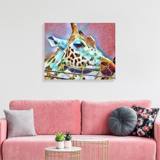 GIRAFFE LEINWANDDRUCK (Insitu (Wohnzimmer))