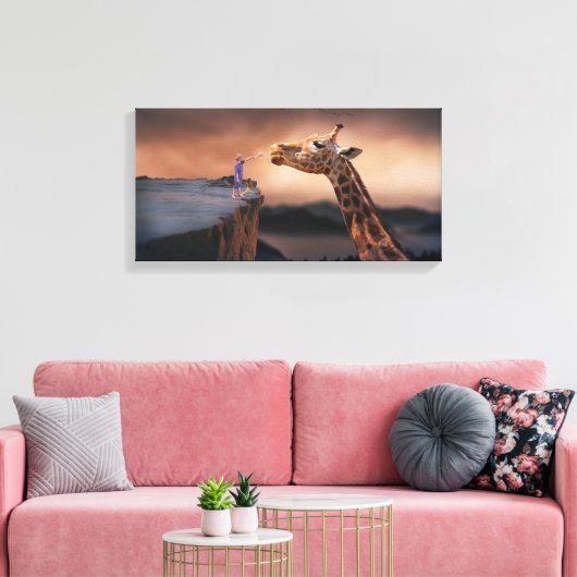 Giraffe Leinwanddruck (Insitu (Wohnzimmer))