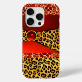 GIRAFFE LEOPARD HAUT ROTE RUBY GEMSTONE Case-Mate iPhone HÜLLE (Rückseite)