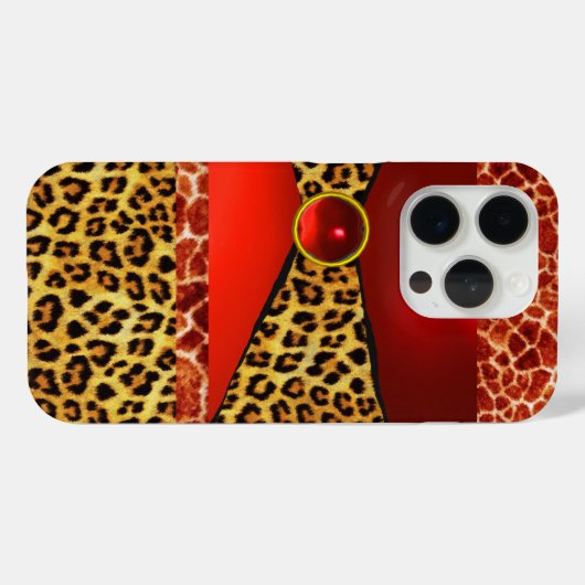 GIRAFFE LEOPARD HAUT ROTE RUBY GEMSTONE Case-Mate iPhone HÜLLE (Rückseite (Horizontal))