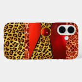 GIRAFFE LEOPARD HAUT ROTE RUBY GEMSTONE Case-Mate iPhone HÜLLE (Rückseite (Horizontal))