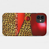 GIRAFFE LEOPARD HAUT ROTE RUBY GEMSTONE Case-Mate iPhone HÜLLE (Rückseite (Horizontal))