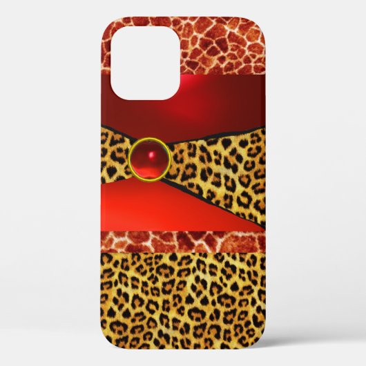 GIRAFFE LEOPARD HAUT ROTE RUBY GEMSTONE Case-Mate iPhone HÜLLE (Rückseite)