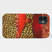 GIRAFFE LEOPARD HAUT ROTE RUBY GEMSTONE Case-Mate iPhone HÜLLE (Rückseite (Horizontal))