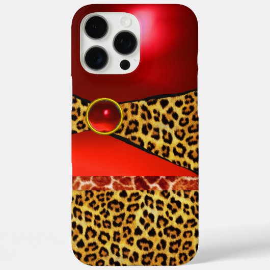 GIRAFFE LEOPARD HAUT ROTE RUBY GEMSTONE Case-Mate iPhone HÜLLE (Rückseite)