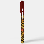 GIRAFFE LEOPARD HAUT ROTE RUBY GEMSTONE Case-Mate iPhone HÜLLE (Rückseite / Links)