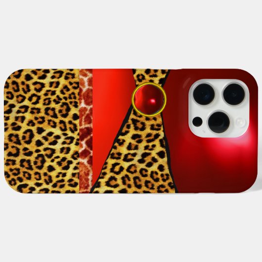 GIRAFFE LEOPARD HAUT ROTE RUBY GEMSTONE Case-Mate iPhone HÜLLE (Rückseite (Horizontal))