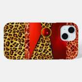 GIRAFFE LEOPARD HAUT ROTE RUBY GEMSTONE Case-Mate iPhone HÜLLE (Rückseite (Horizontal))