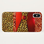 GIRAFFE LEOPARD HAUT ROTE RUBY GEMSTONE Case-Mate iPhone HÜLLE (Rückseite (Horizontal))