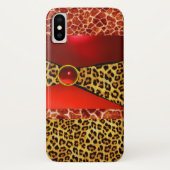GIRAFFE LEOPARD HAUT ROTE RUBY GEMSTONE Case-Mate iPhone HÜLLE (Rückseite)
