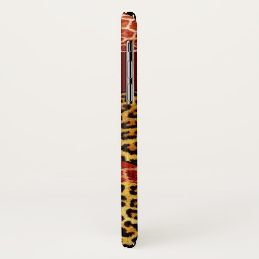 GIRAFFE LEOPARD HAUT ROTE RUBY GEMSTONE Case-Mate iPhone HÜLLE (Hinten/Links)