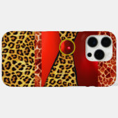 GIRAFFE LEOPARD HAUT ROTE RUBY GEMSTONE Case-Mate iPhone HÜLLE (Rückseite (Horizontal))