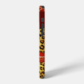 GIRAFFE LEOPARD HAUT ROTE RUBY GEMSTONE iPhone HÜLLE (Linke Seite)