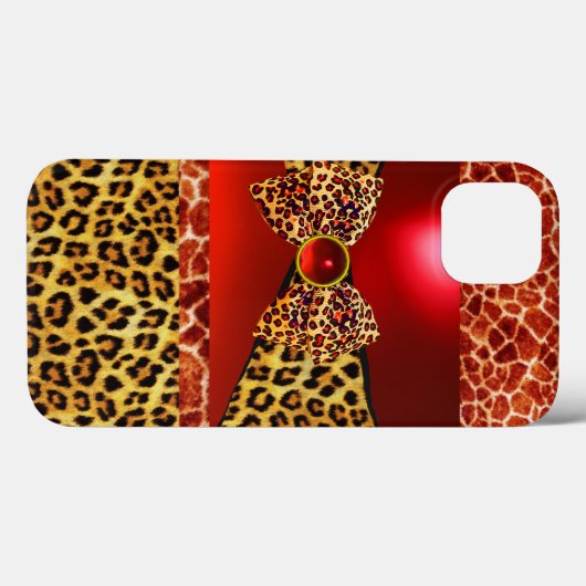 GIRAFFE LEOPARD HAUTBOW, ROT RUBY GEMSTONE Case-Mate iPhone HÜLLE (Rückseite (Horizontal))
