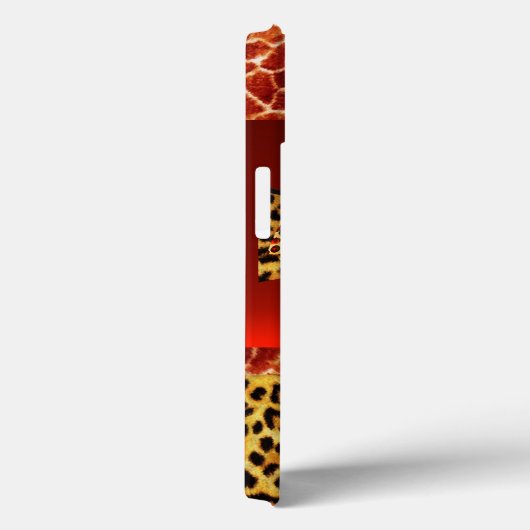 GIRAFFE LEOPARD HAUTBOW, ROT RUBY GEMSTONE Case-Mate iPhone HÜLLE (Rückseite / Rechts)