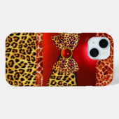 GIRAFFE LEOPARD HAUTBOW, ROT RUBY GEMSTONE Case-Mate iPhone HÜLLE (Rückseite (Horizontal))