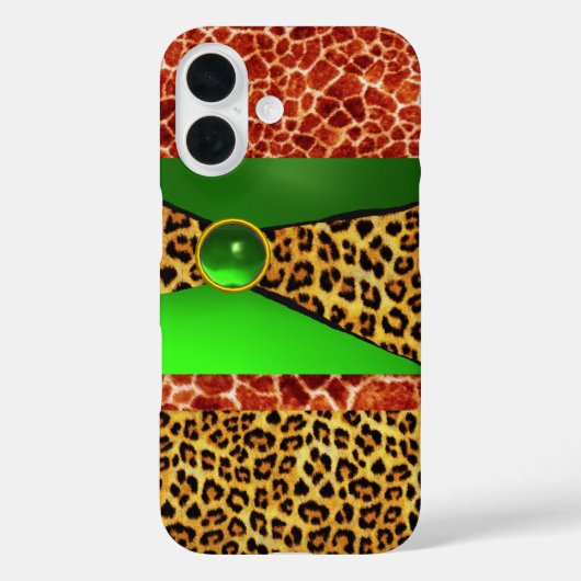 GIRAFFE LEOPARD SKIN GREEN EMERALD GEM Case-Mate iPhone HÜLLE (Rückseite)