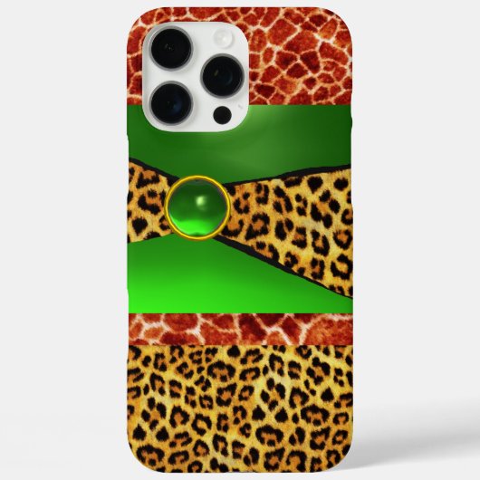 GIRAFFE LEOPARD SKIN GREEN EMERALD GEM Case-Mate iPhone HÜLLE (Rückseite)