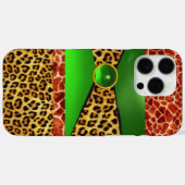 GIRAFFE LEOPARD SKIN GREEN EMERALD GEM Case-Mate iPhone HÜLLE (Rückseite (Horizontal))