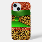 GIRAFFE LEOPARD SKIN GREEN EMERALD GEM Case-Mate iPhone HÜLLE (Rückseite)