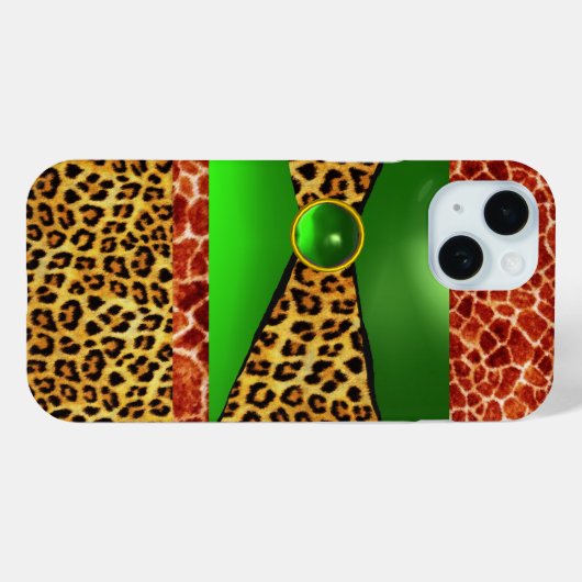GIRAFFE LEOPARD SKIN GREEN EMERALD GEM Case-Mate iPhone HÜLLE (Rückseite (Horizontal))