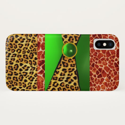 GIRAFFE LEOPARD SKIN GREEN EMERALD GEM Case-Mate iPhone HÜLLE (Rückseite (Horizontal))