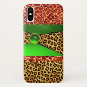 GIRAFFE LEOPARD SKIN GREEN EMERALD GEM Case-Mate iPhone HÜLLE