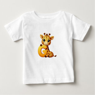 Giraffe Letter G Baby T - Shirt