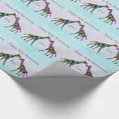 Giraffe Liebe 50 Jahre Geschenkpapier (Ecke)