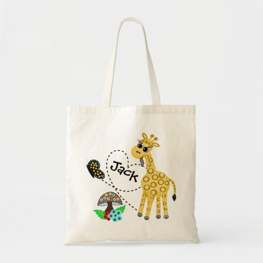 Giraffe-Liebe für Kinder Bücher Personalisierte Ta Tragetasche (Vorne)