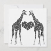 Giraffe Liebe Hochzeit Einladung (Rückseite)