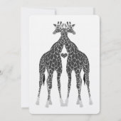 Giraffe Liebe Hochzeitseinladung Einladung (Rückseite)