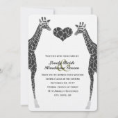 Giraffe Liebe Hochzeitseinladung Einladung (Vorderseite)