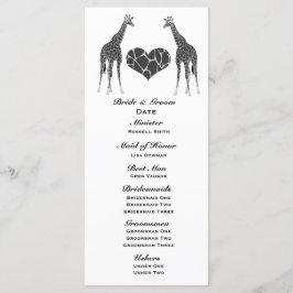 Giraffe-Liebe-Hochzeitsprogramm Programm