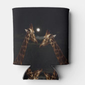Giraffe Liebe im Mondschein, Dosenkühler (Rückseite)
