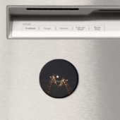 Giraffe Liebe im Mondschein, Magnet (In Situ (Geschirrspüler))
