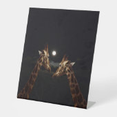 Giraffe Liebe im Mondschein, Sockelschild (Vorderseite)