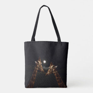 Giraffe Liebe im Mondschein, Tasche