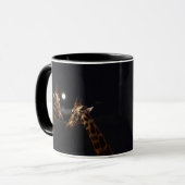 Giraffe Liebe im Mondschein, Tasse (Vorderseite Links)