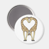 Giraffe-Liebe Magnet (Vorderseite/Rückseite)