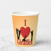 Giraffe-Liebe Pappbecher (Vorderseite)