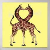 Giraffe-Liebe-Plakat Poster (Vorne)