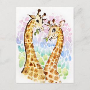 Giraffe-Liebe Postkarte