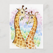 Giraffe-Liebe Postkarte (Vorderseite)