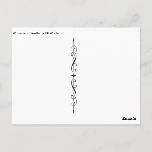 Giraffe Liebe Postkarte (Rückseite)