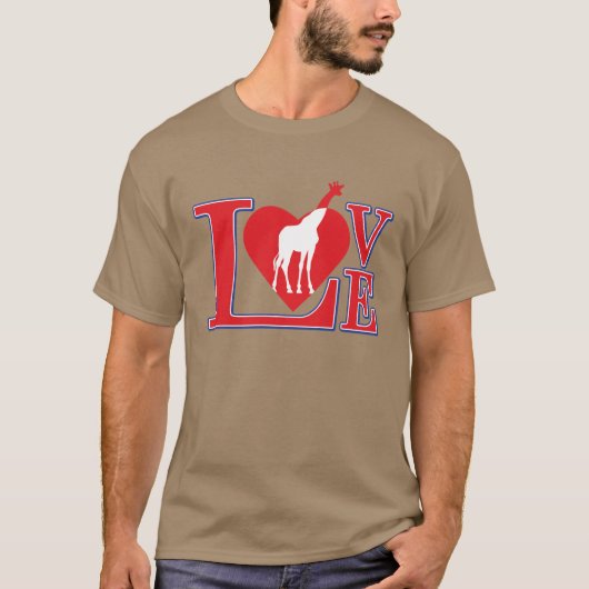 Giraffe-Liebe T-Shirt (Vorderseite)