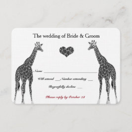 Giraffe Liebe UAWG RSVP Karte