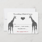 Giraffe Liebe UAWG RSVP Karte (Vorderseite)